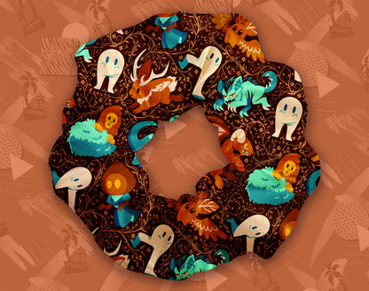 Colorful Cryptids Scrunchie