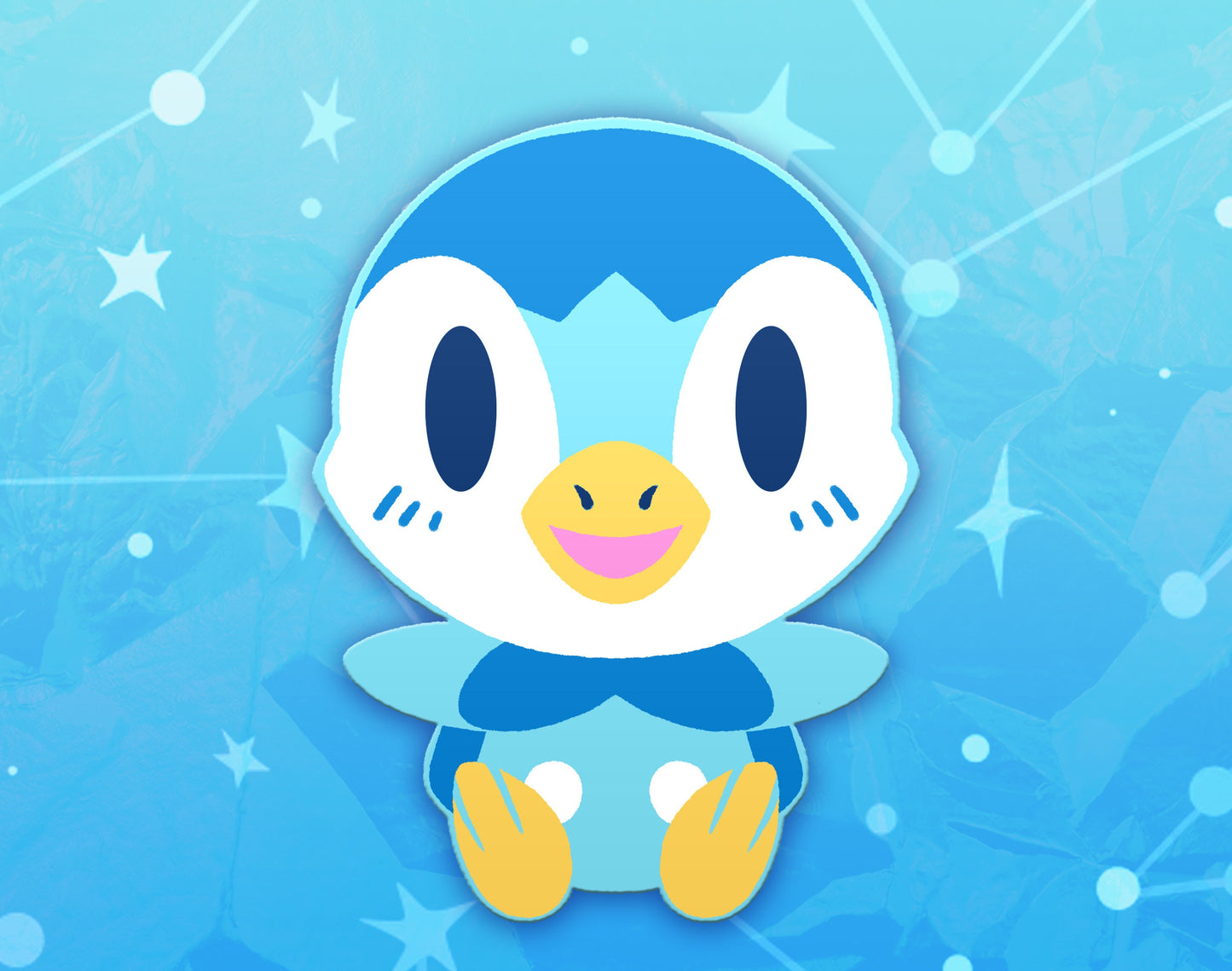 Piplup Dyed Enamel Pin