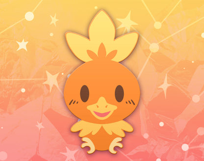 Torchic Dyed Enamel Pin