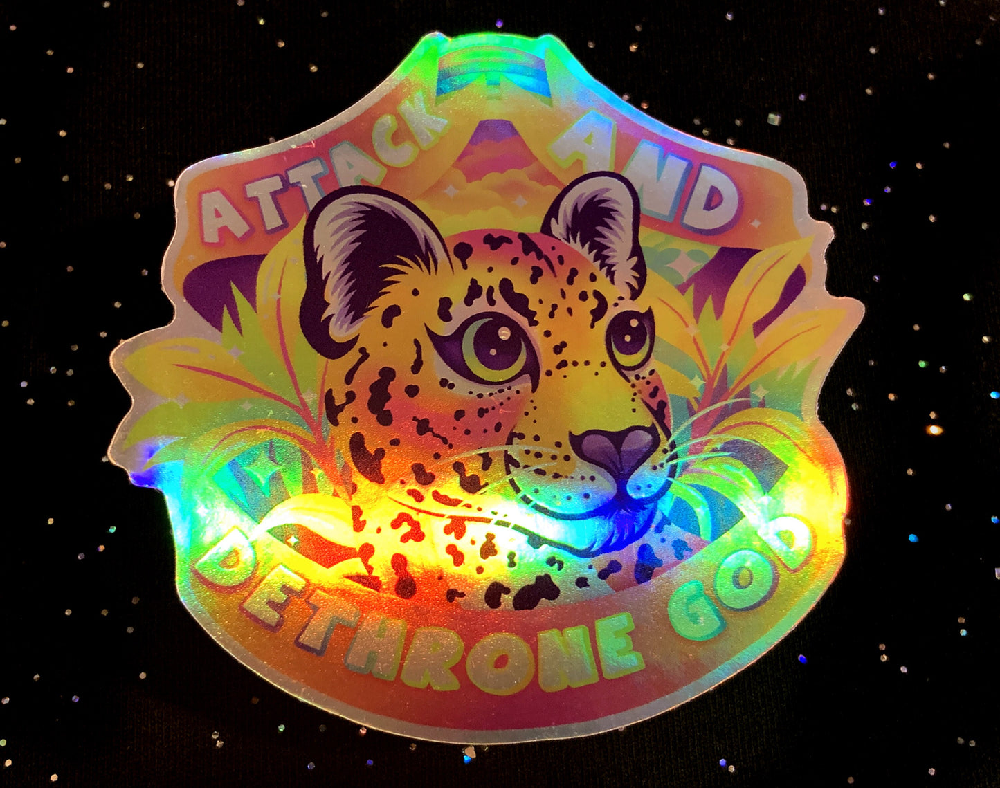 Dethrone Holographic Sticker