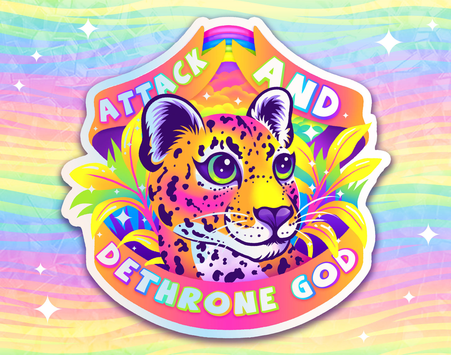 Dethrone Holographic Sticker