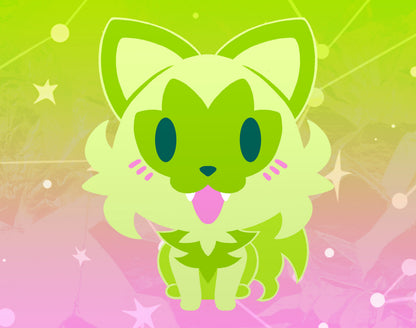 Sprigatito Dyed Enamel Pin