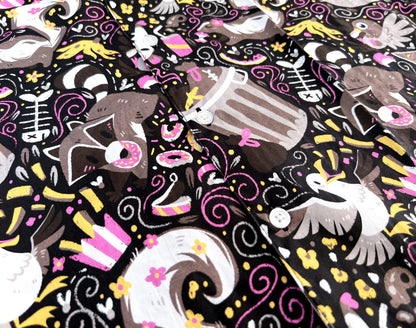 Trash Mammals Button Up Shirt