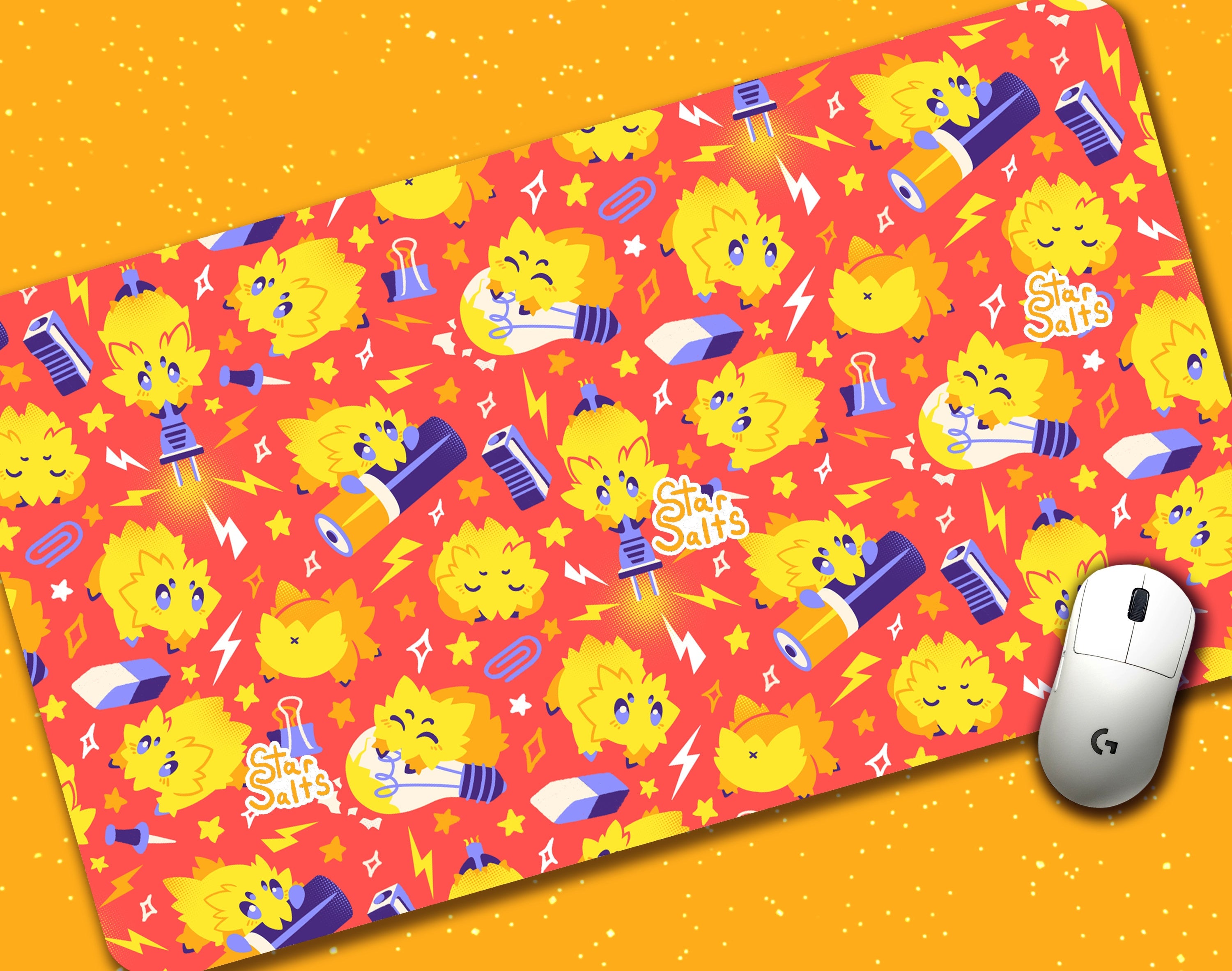 Jumping Joltik Jumbo Desk Mat – Star⭑Salts