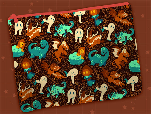 Colorful Cryptids Cosmetic Bag