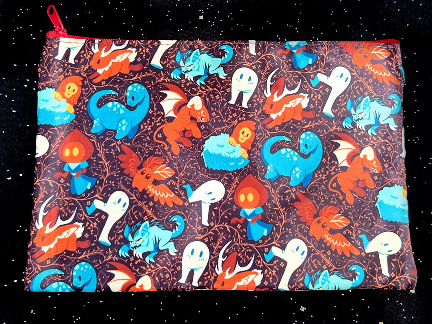 Colorful Cryptids Cosmetic Bag