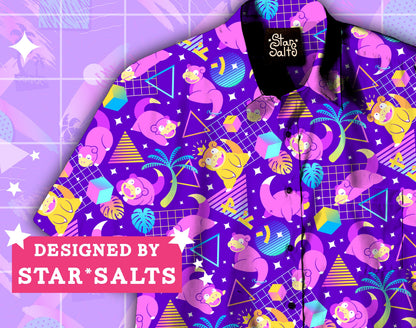 Slowpoke Vibes Button Up Shirt