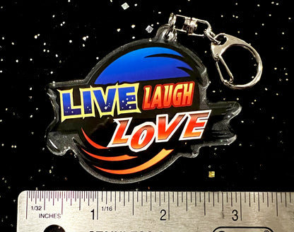Live and Love 2.5" Acrylic Charm