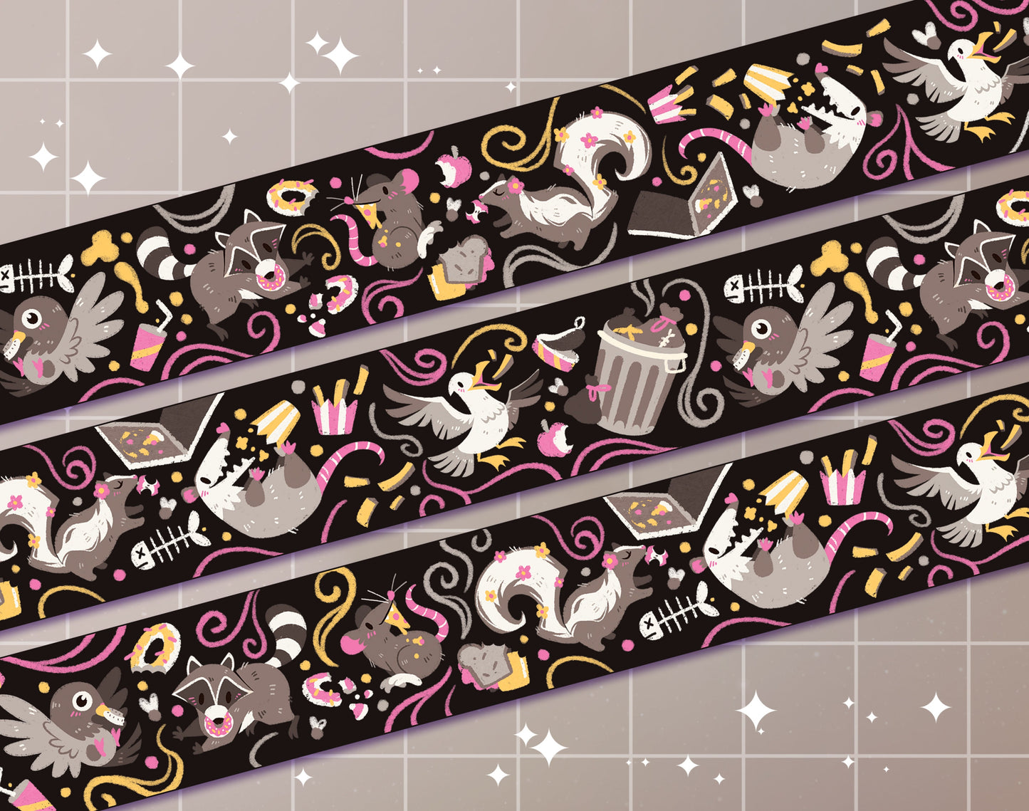 Trash Mammals Washi Tape