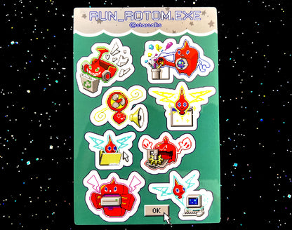 Run Rotom Sticker Sheet