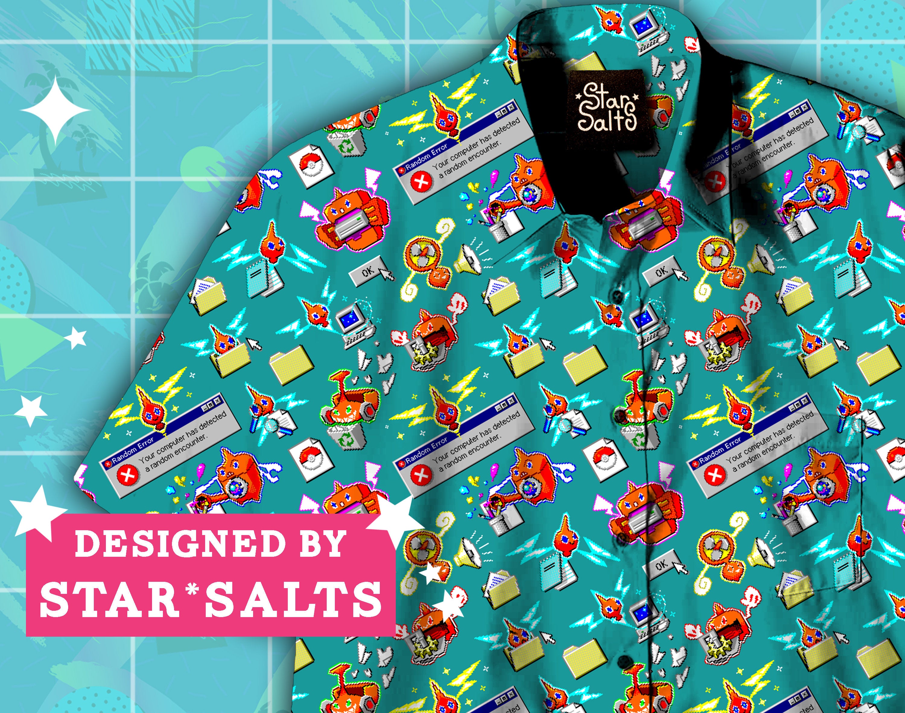 Run Rotom Button Up Shirt