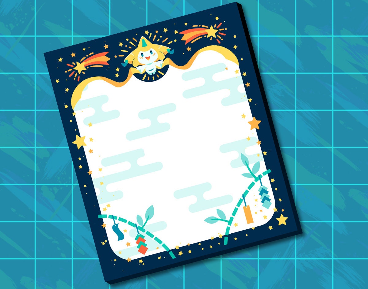Joyous Jirachi Notepad – Star⭑Salts
