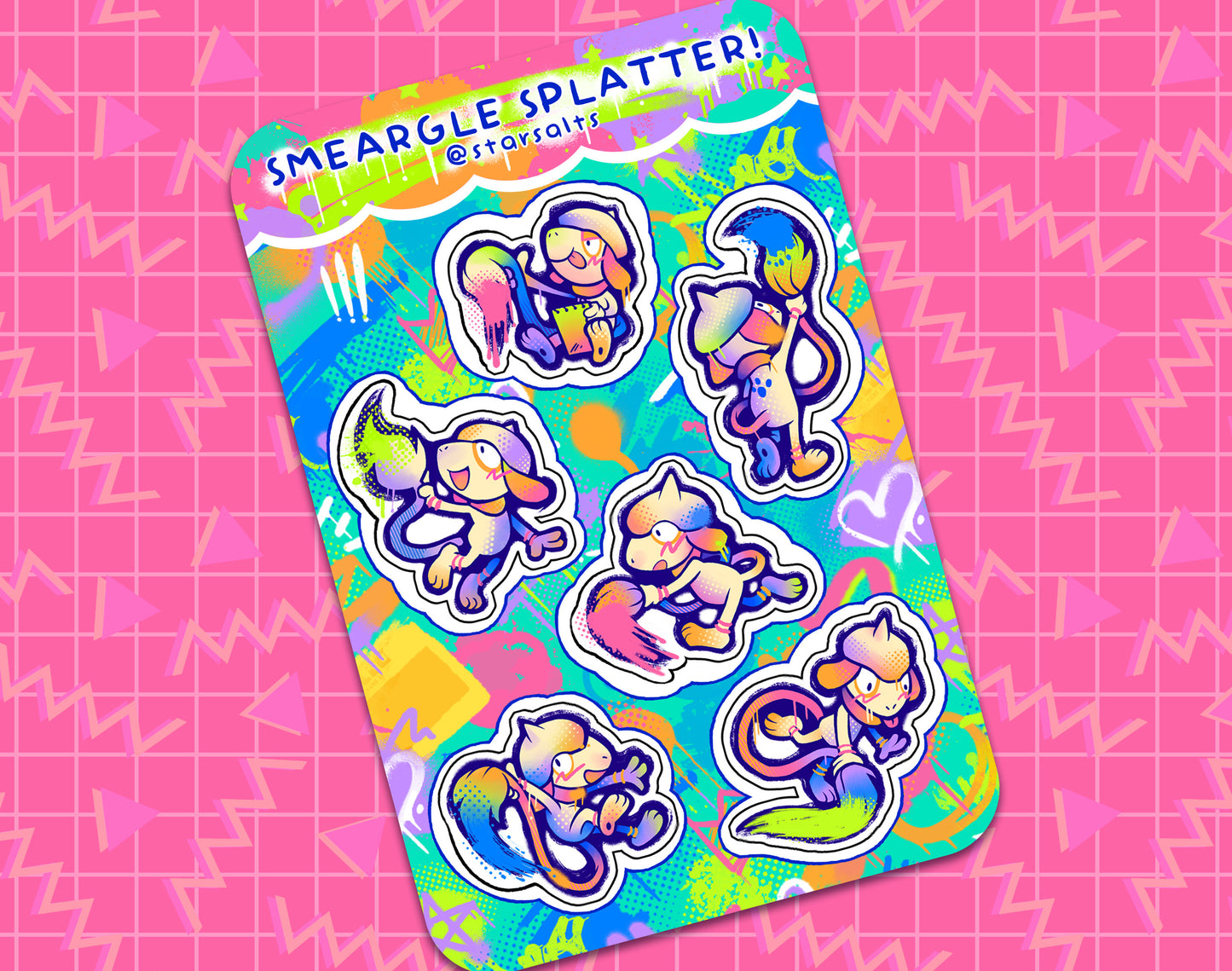 Smeargle Splatter Sticker Sheet