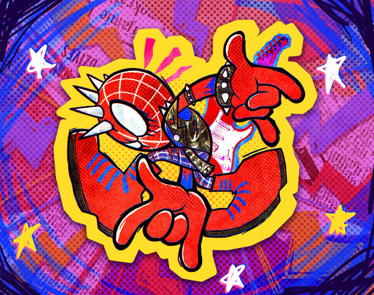 Spider-Punk Adventure Sticker