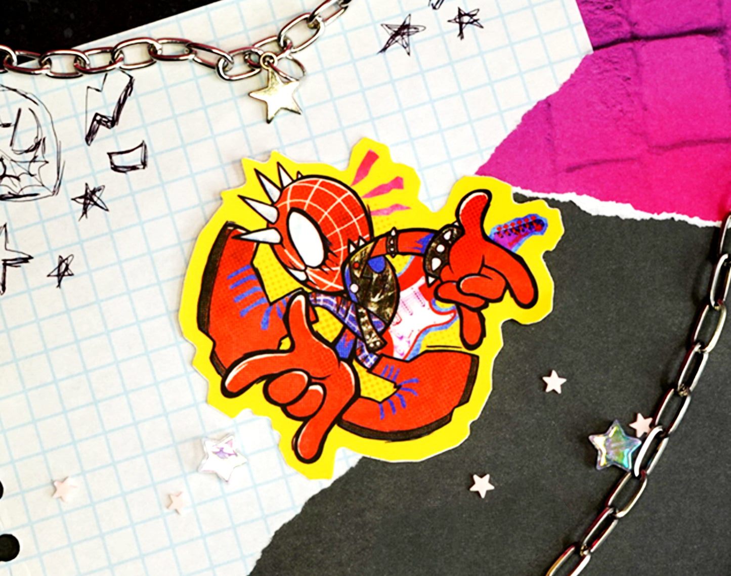 Spider-Punk Adventure Sticker