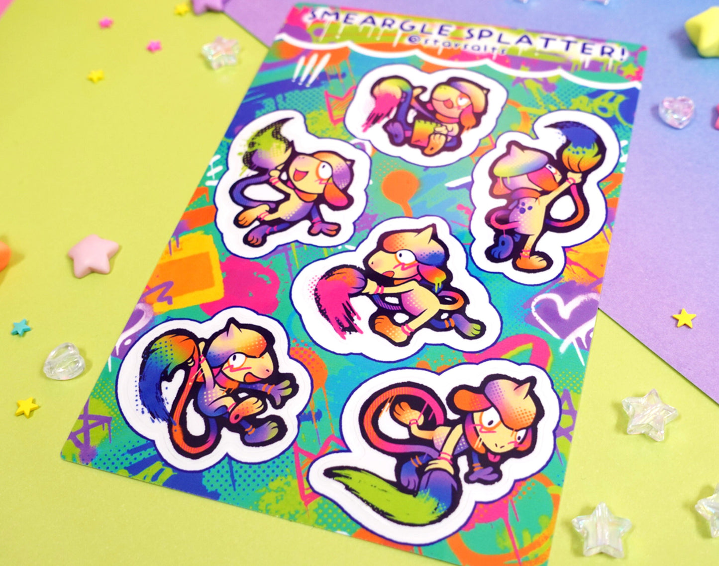 Smeargle Splatter Sticker Sheet