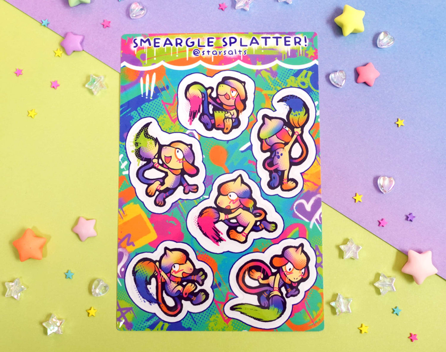 Smeargle Splatter Sticker Sheet