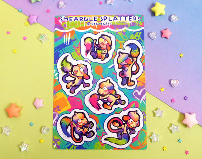 Smeargle Splatter Sticker Sheet