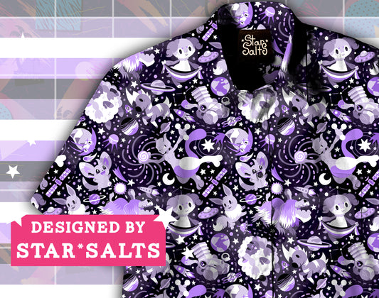 Asexual Pride Button Up Shirt