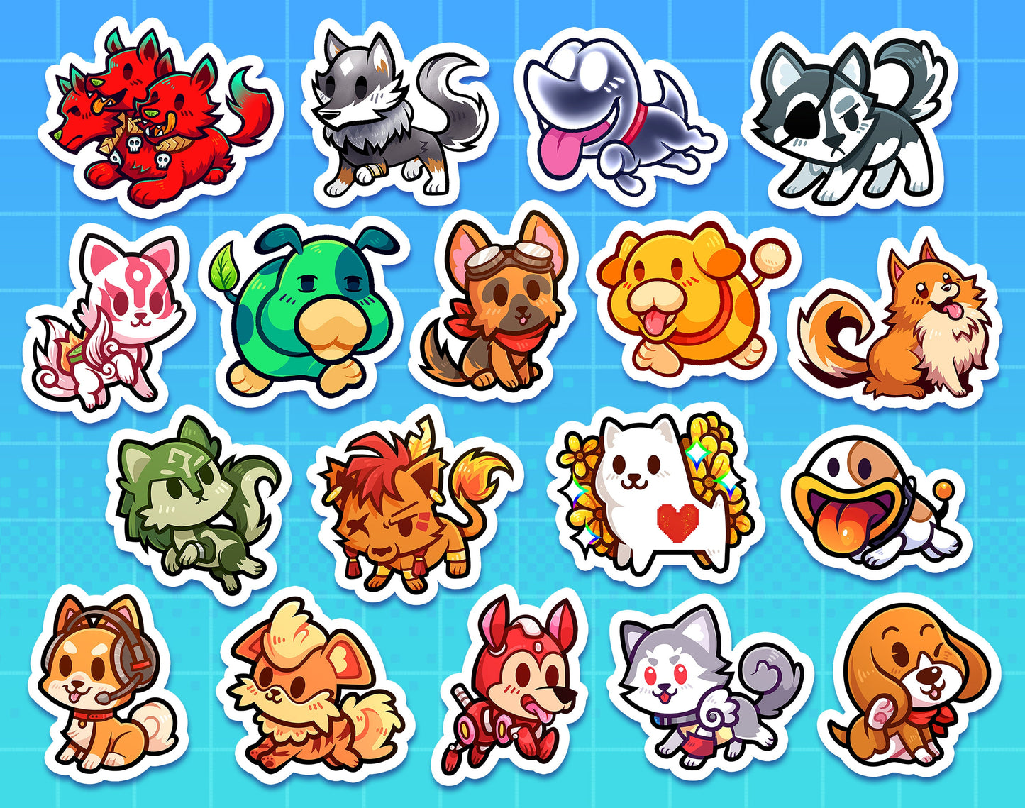 Game Dog Stickers
