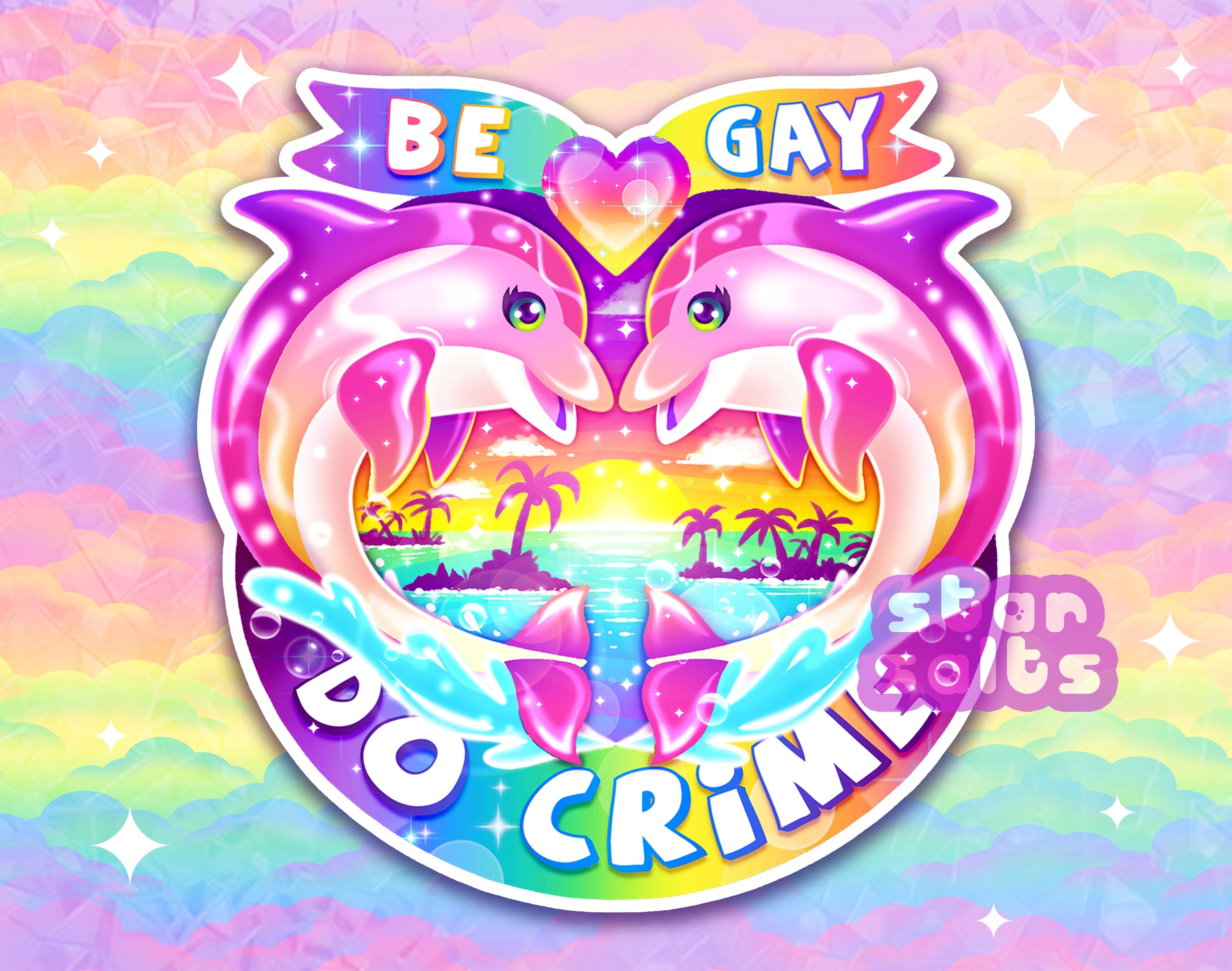 Be Gay Do Crime Sticker – Star⭑Salts