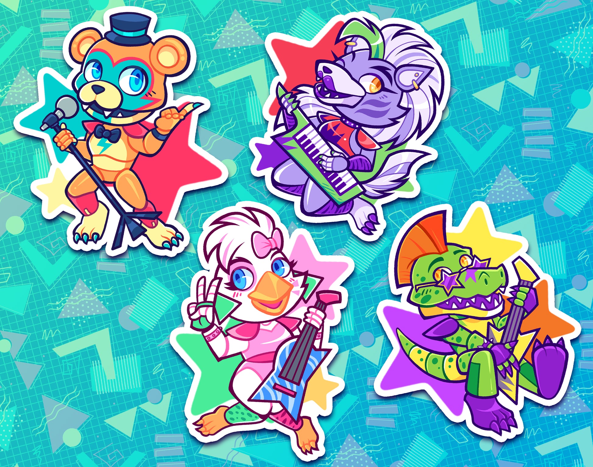 FNAF Security Breach Stickers – Star⭑Salts