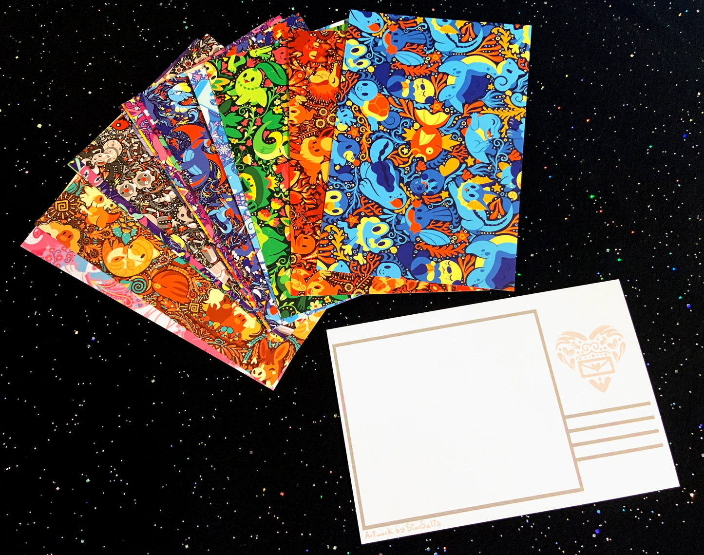 Colorful Cryptids Postcards